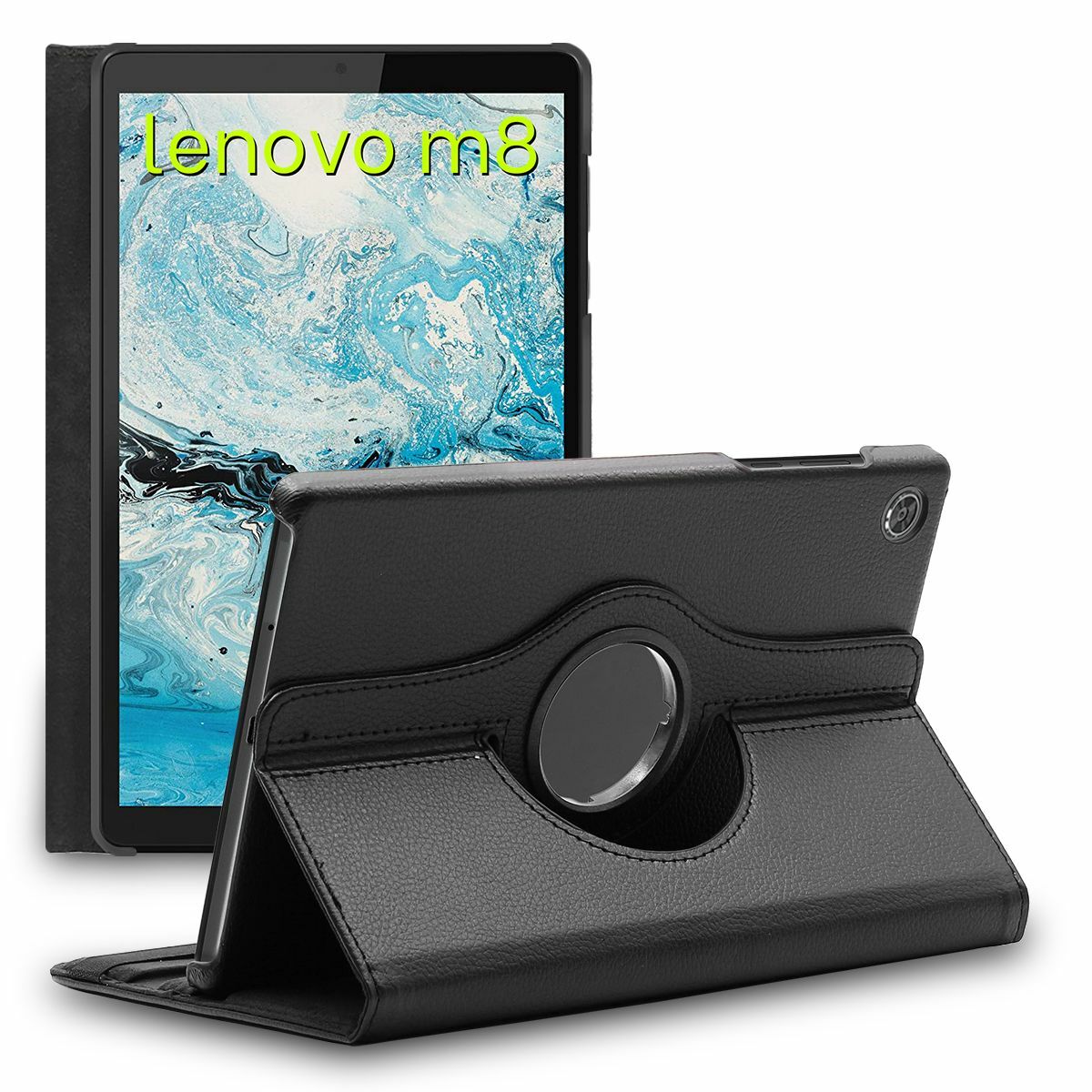 Cover Lenovo Tab M8 (3rd gen) 2021, M8 (HD) 2019 Custodia PU Supporto Rotazione