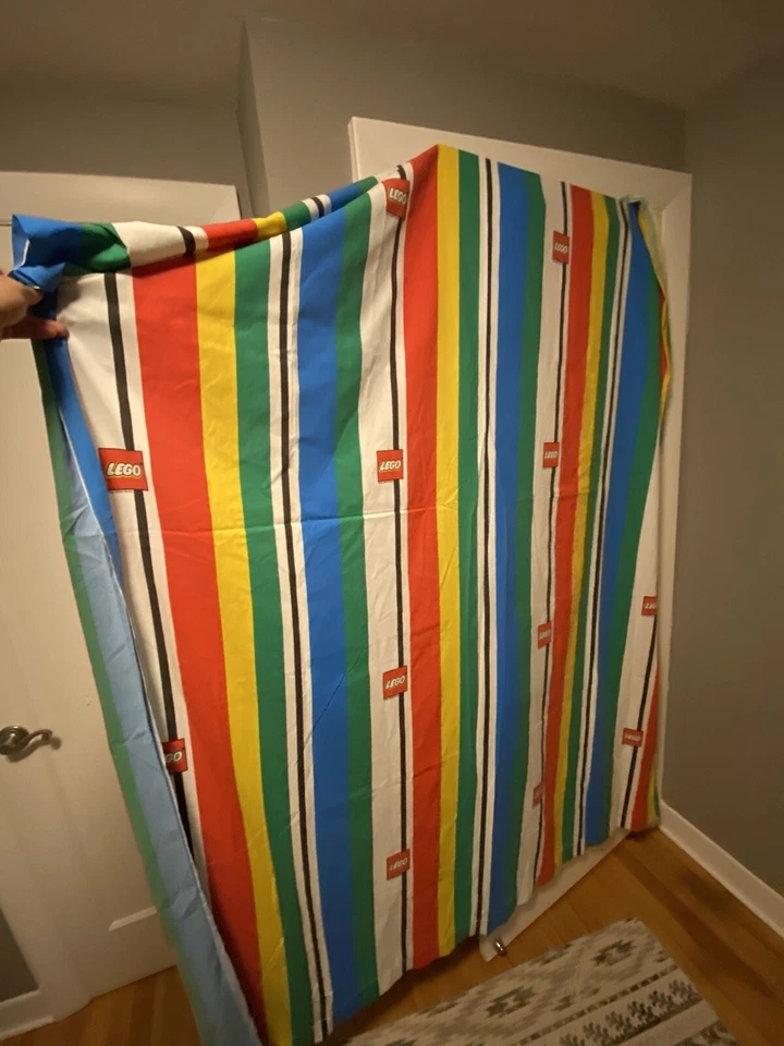 RARE Vintage LEGO Brick Bed Sheet Set Twin Bedding & Pillowcase HTF - Image 4 of 4