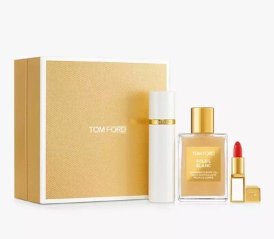 Tom Ford Soleil Blanc Shimmering & Color Travel Set - New In Box 