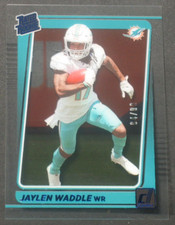 Jayden Waddle 2021 Panini Clearly Donruss Blue Parallel Rookie #64 (94/99) Miam