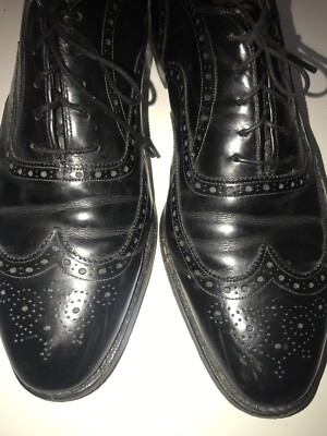 Johnston & Murphy Sz 11 D Aristocraft Mens Shoes Black Leather