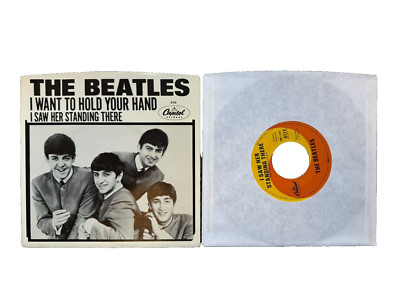 Beatles I Want to Hold Your Hand / I Saw Her Standing There 7'' Vinyl Mint