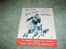 1960 Niagara Frontier College All Star Bowl Game Football Program 8/19 