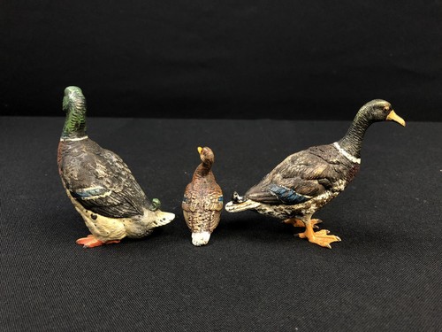 Magnificent Antique Austrian Vienna Bronze Family Of Ducks Very Collectible - Picture 5 of 12