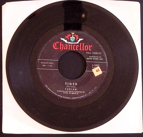 FABIAN MIGHTY COLD/TIGER CHANCELLOR RECORDS VG VINYL 45 32-25 - Picture 2 of 2
