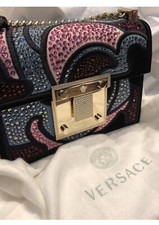 Limited Production!! Versace Bag With Swarovski Crystals.