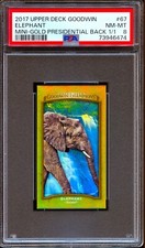 2017 UD Goodwin Champions #67 Elephant Mini-Gold Presidential Back #1/1 PSA 8