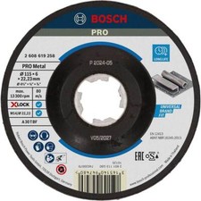 Bosch PRO X Lock Depressed Centre Grinding Disc 115mm 6mm 22mm