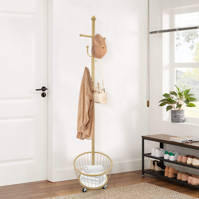 Coat Rack Hat Bag Stand Tree Clothes Hanger Holder Hooks
