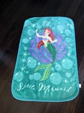 Disney Little Mermaid Plush Fleece Luxe Baby Toddler Blanket Soft Thick Heavy