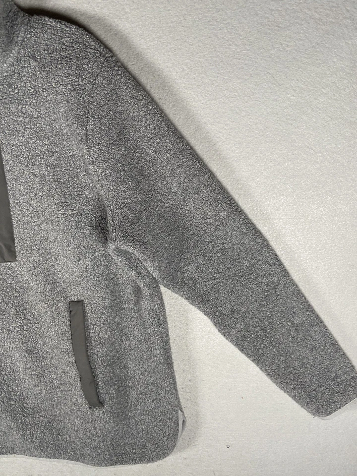 Orvis Sweater Mens Large Gray Wool Blend Half Zip Lined Long Sleeve Heavy - Image 2 of 4