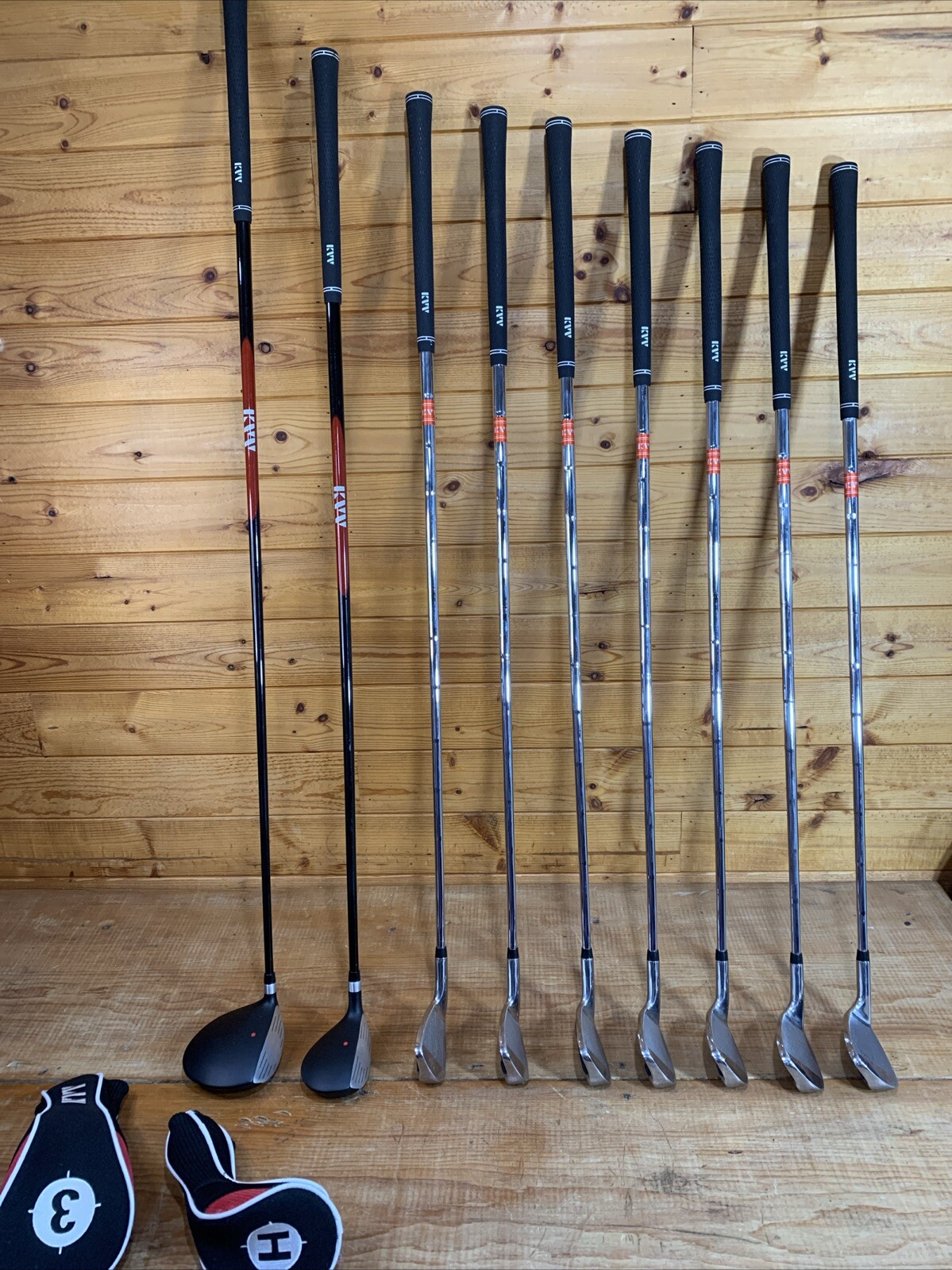 KVV Men’s Golf Clubs Package Set Includes Fairway, Hybrid, Irons 5-SW