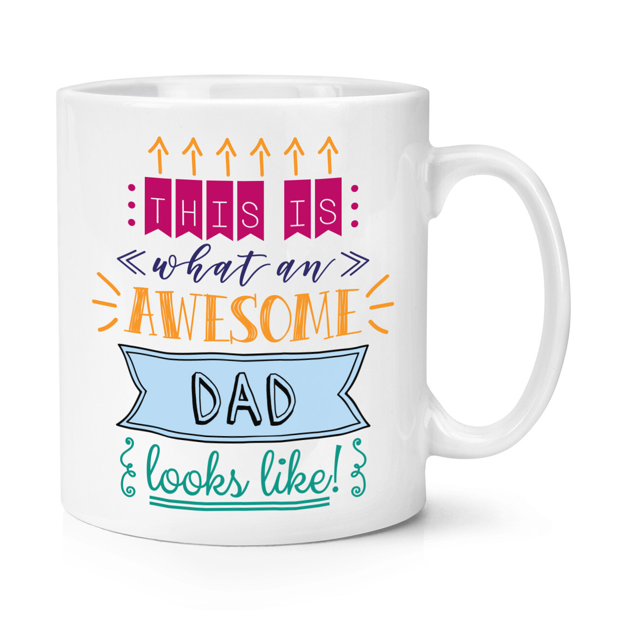 This Is What An Awesome Dad Looks Like 10oz Mug Cup - Fathers Day Funny
