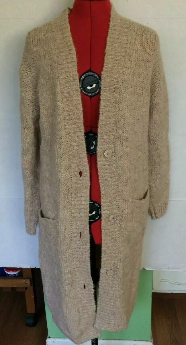 MAGASCHONI LONG Cardigan Sweater WOMENS M MEDIUM CAMEL NEW SB eBay