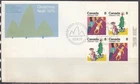 Canada Scott 677a UR Pl Blk FDC - 1975 Christmas issue