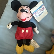 Vintage Authentic Disney Store Mickey Mouse Bean Bag Toy - New with tags 