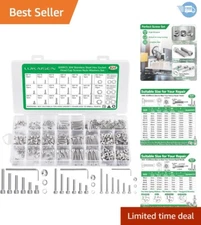 Complete 820PCS Metric Screw Kit - Corrosion-Resistant Stainless Steel & Washers