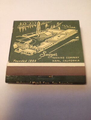 SAWYER TANNING CO. NAPA, CA. LOGO MATCH BOOK GREAT FOR ANY VINTAGE COLLECTION!