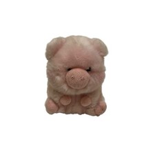 Aurora Fat Pink Pig Plush 5" Stuffed Animal Toy Sitting Rosy Cheeks