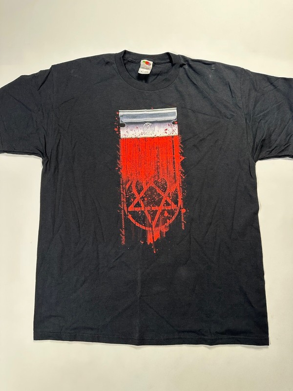 Vintage HIM Gothic Rock Band tee Heartagram Razor Blade 100% Cotton Rare H.I.M 