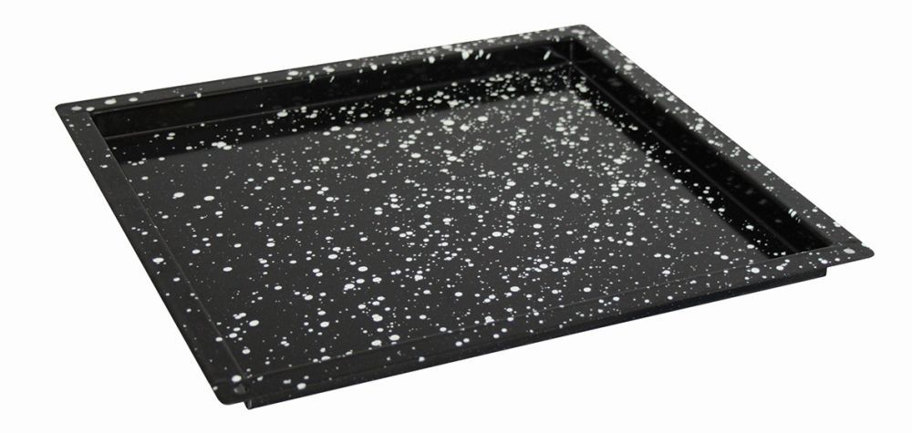 gastlando - Backblech GN 2/3, 60 mm hoch, Granit-Emaille-Beschichtung