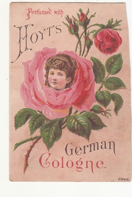 Hoyt's German Cologne Rose Albert L Calder Providence RI Vict Card c1880s