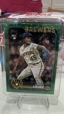 2024 Topps Series 1 Abner Uribe Green Foil Rookie Card /499 #310 - Brewers