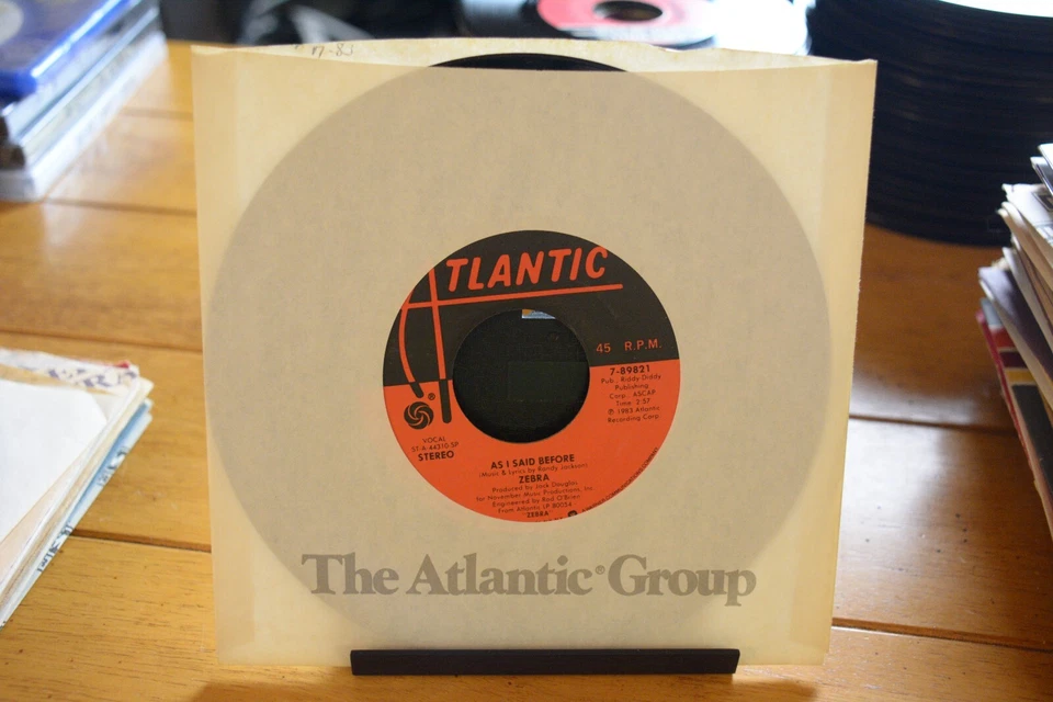 ZEBRA "AS I SAID BEFORE" 45RPM 7" EXC RECORD BLANK LABEL ERROR MISPRINT [D33-96] Foto 2 de 4