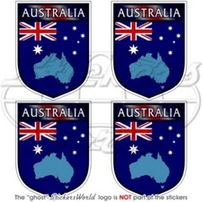 AUSTRALIEN Australische Schild Aussie 50mm Auto Aufkleber x4 Stickers Vinyl