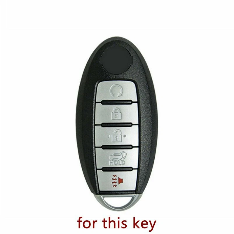 Zinc Alloy Silicone Car Smart Key Fob Case Cover Holder For Nissan For Infiniti — 第 2/4 张图片