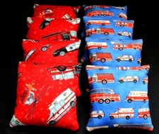 FIRETRUCK  AMBULANCE RESCUE TEAM 8 ACA Regulation Corn Hole Game Bags