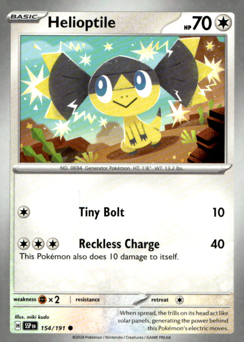 Helioptile Common SV08: Surging Sparks 154/191 NM