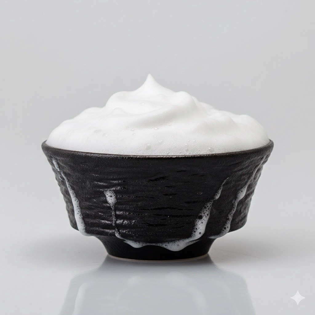 Stoneware Pottery Ceramic Shaving Bowl, Shaving Soap Lather 