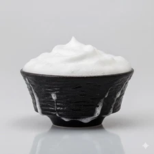 Stoneware Pottery Ceramic Shaving Bowl, Shaving Soap Lather Mug Cup Men,BLACK