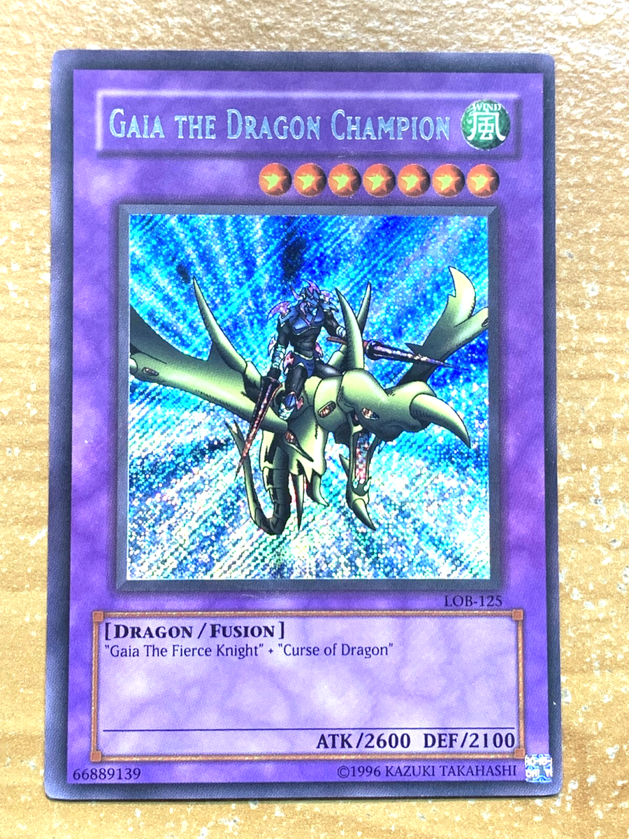 yugioh Gaia The Dragon Champion LOB-125 Lightly Played (Excellent
