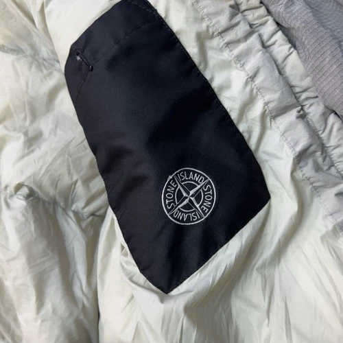 Stone Island Nylon Metal Watro Rip stop Down TC Green Graysh Sz M Jacket READ image 23