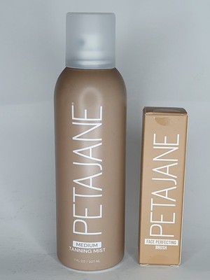 Peta Jane Medium Tanning Mist 7Oz - Sunless Self-Tanner for-Beauty Makeup Brush