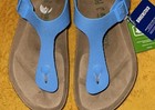 NWT~Birkenstock Gizeh Vegan Textile Canvas Tulip Thongs~Sky Blue~W Sz 10~Men Sz8 — photo 3