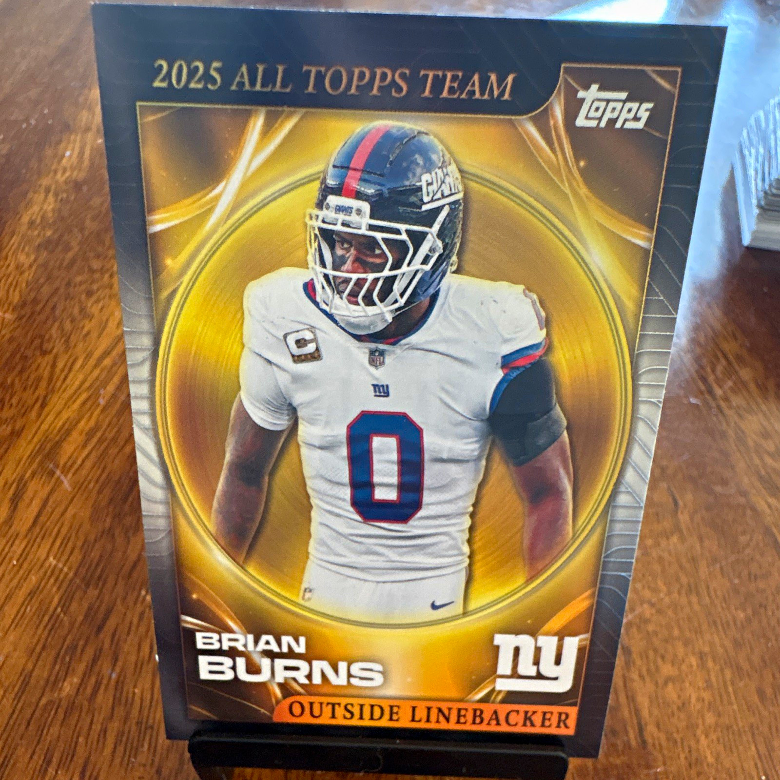 Topps 2025 Topps Chrome Football Brian Burns Refractor #234 New York Giants