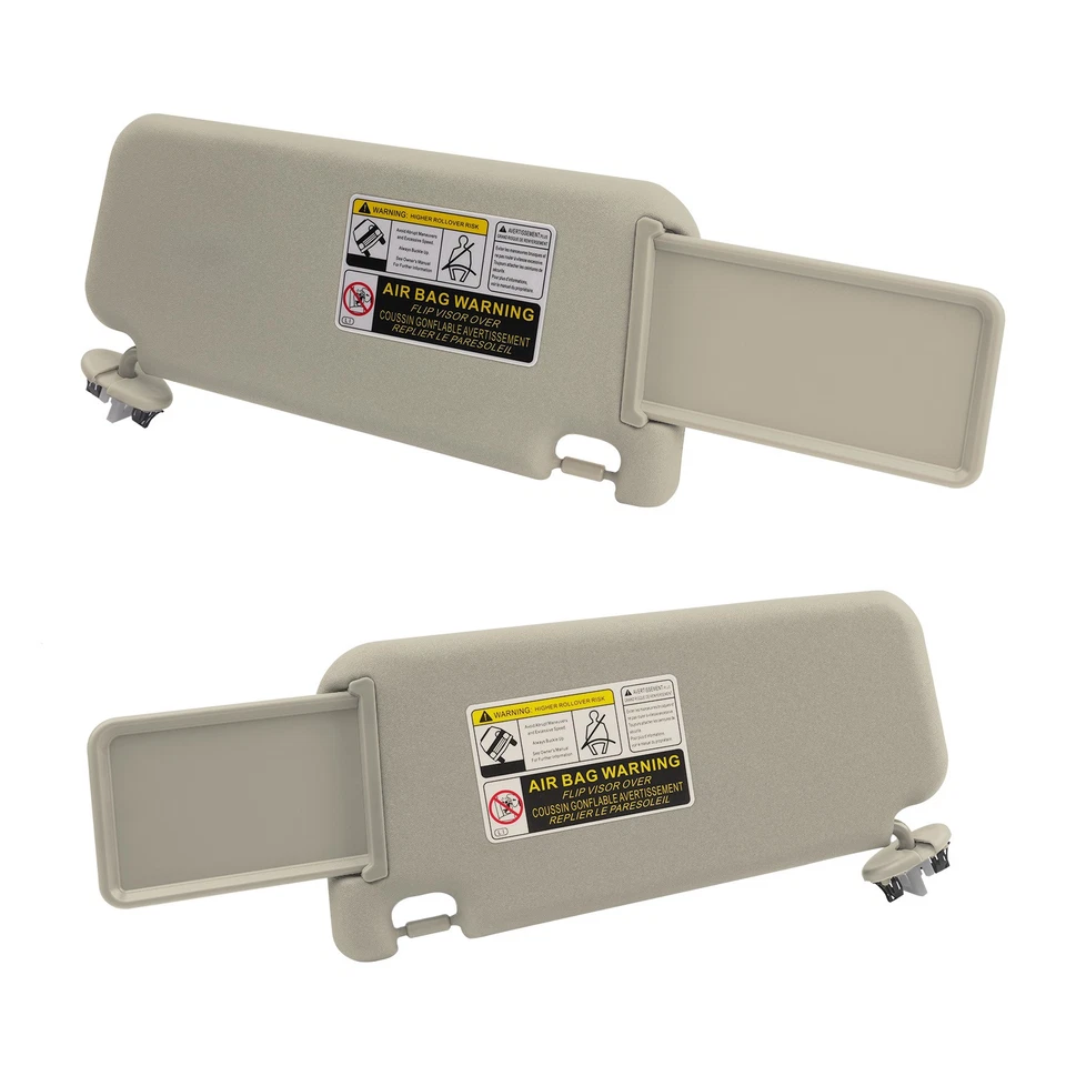 Beige Left & Right Sun Visor w/ Mirror 74320-42501-A1 For Toyota RAV4 2006-2013 Foto 4 de 4