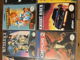 8 Lot NES Custom Game Case Beetlejuice Gilligans Island Ghostbusters + More