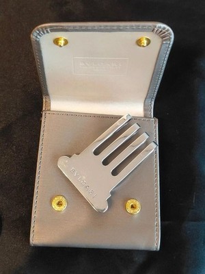 BVLGARI Money Bill Clip silver Wallet Accessory Authentic SV925
