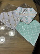 Set Of Three Different Patterns Boys Scarf Bandana Bibs New In Package