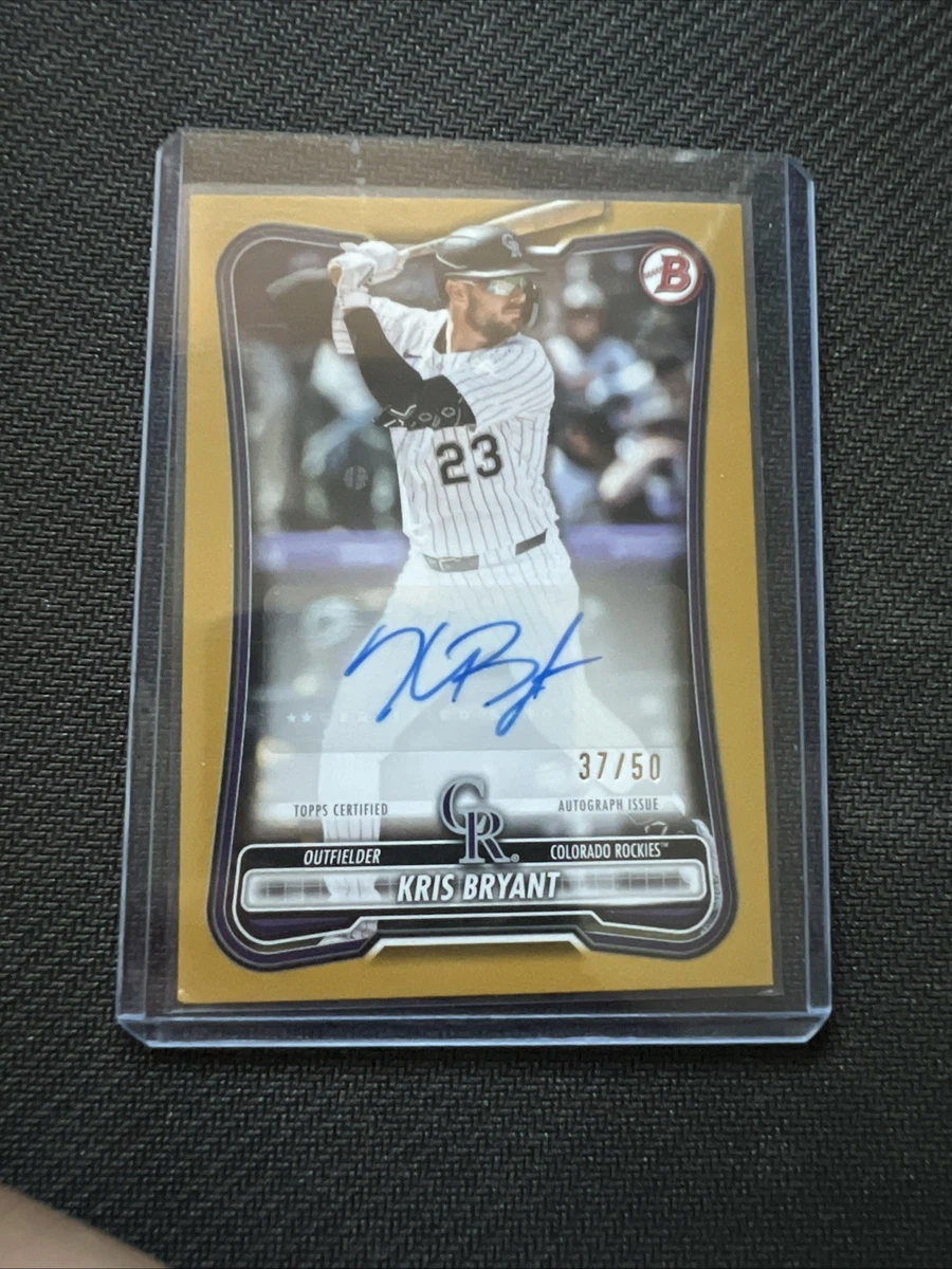 Kris Bryant RC 直筆サイン！シルバーPRIZM Bowman Kris Bryant Baseball Sports Trading Cards & Accessories for