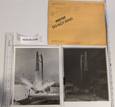 1959-62 USAF Titan I ICBM Missile Launch 8x10 Original Photo With Negative #3