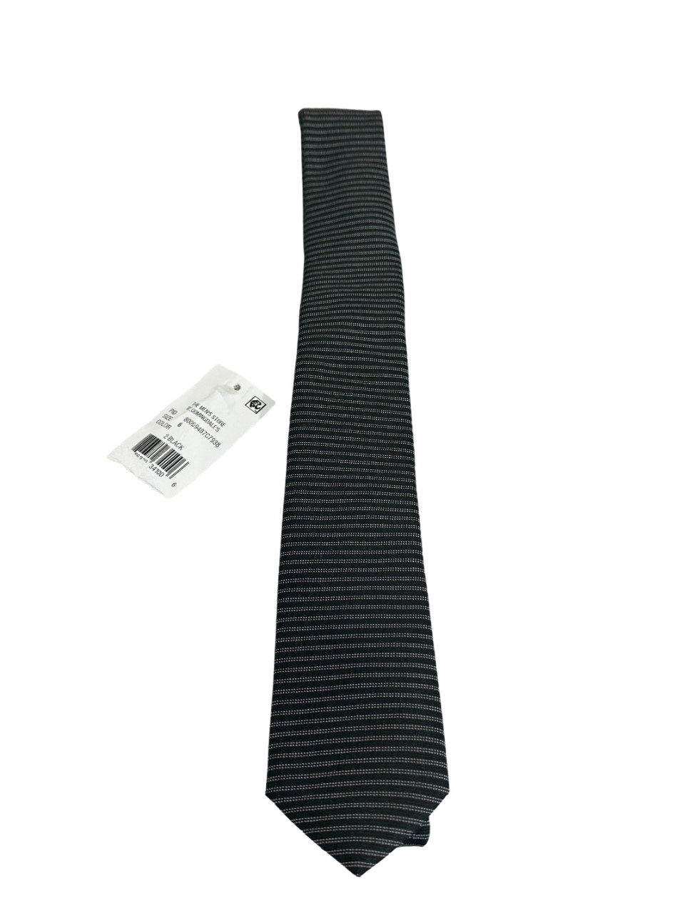 Мужской шелковый галстук-скинни в диагональную полоску Черный Галстук 3090₽