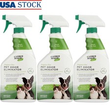 Pet Odor Eliminator Spray 22oz Pack of 3 Enzyme Cleaner Safe Home Pets New