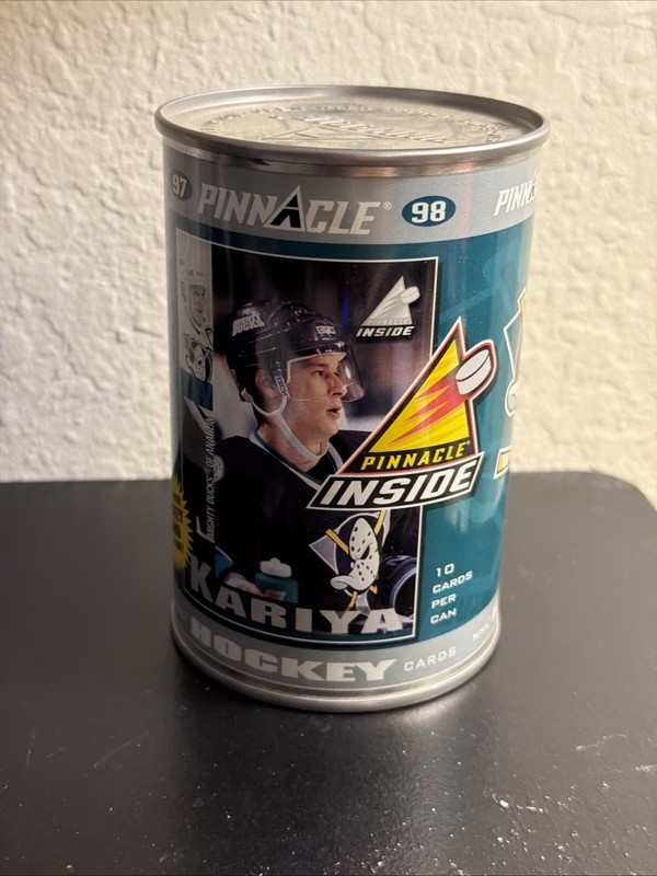 Pinnacle 1997-98 Inside Hockey Pack Kariya Anaheim Ducks NHL Vintage- gold can