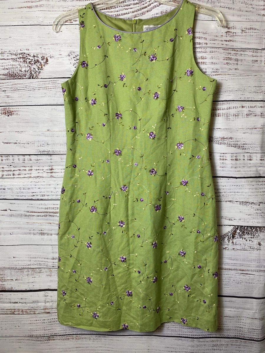 jessica howard linen dresses Jessica Howard Linen Blend Maxi Dress Womens Size 10 Black Beaded Lined Boho