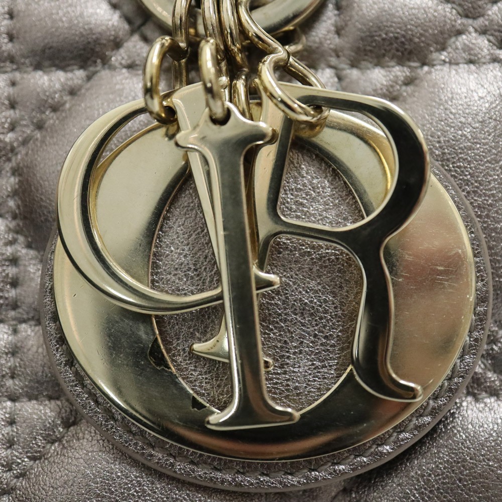 Christian Dior MY ABCDIOR Lady Dior Small 2WAY Leather Champagne